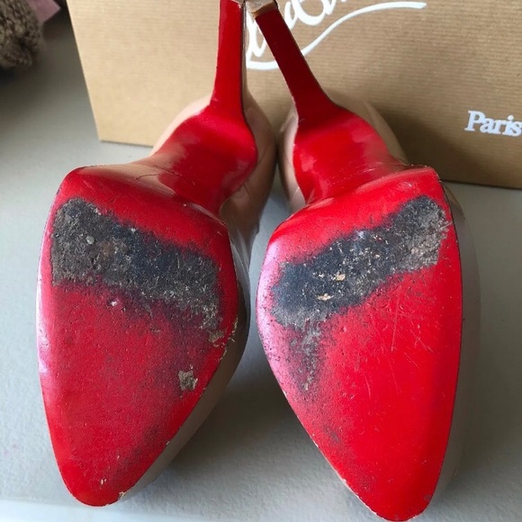 Authentic Christian Louboutin Nude 38 /7.5US Heels - Picture 4 of 6